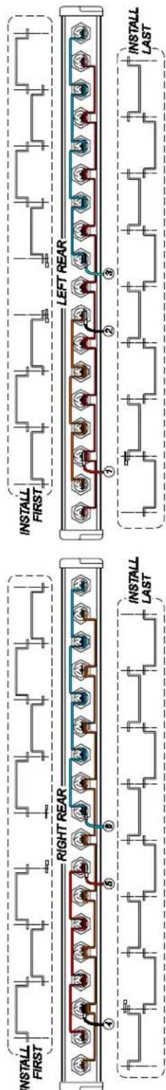 INSTALL FIRST RIGHT REAR INSTALL FIRST LEFT REAR INSTALL LAST INSTALL LAST