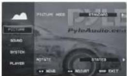 PICTURE NEED STANDARD PyleAudio.com PICTURE SSAO SYSTEM PLAYER ROTATE STATES OFF: NONE ATT: START EXIT