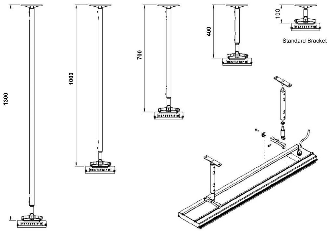 Heatstrip THH 2400AA - Extension Mount Bracket - 1