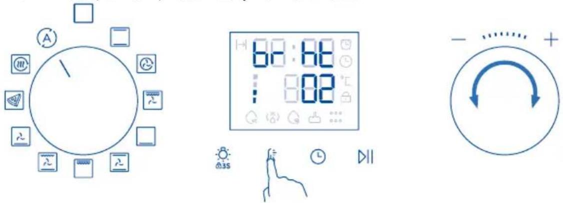 HAIER HOQ-K4AAN3GG - Настройка яркости дисплея - 1