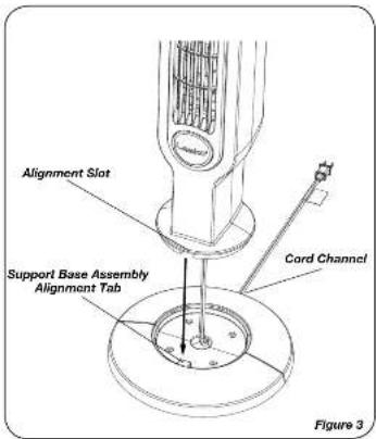 Alignment Slot Support Base Assembly Alignment Tab Cord Channel Figure 3