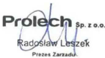 Prolech Sp. z o.o. Radosław Leszek Prezes Zarzadu
