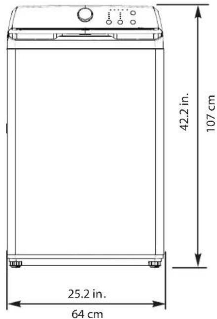 42.2 in. 107 cm 25.2 in. 64 cm