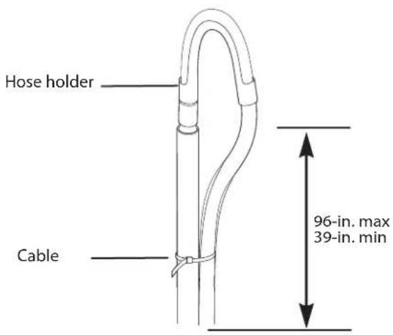 Hose holder Cable 96-in. max 39-in. min