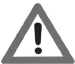 Warning symbol image with exclamation mark inside a triangle