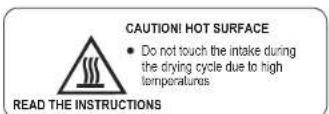 PANASONIC NH-E70JA1 - WARNING: Regularly clean the lint trap - 1