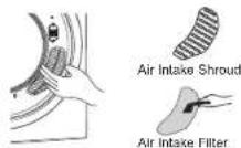 PANASONIC NH-E70JA1 - Cleaning of the Air Intake Filter - 1