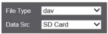 File Type dav Data Src SD Card