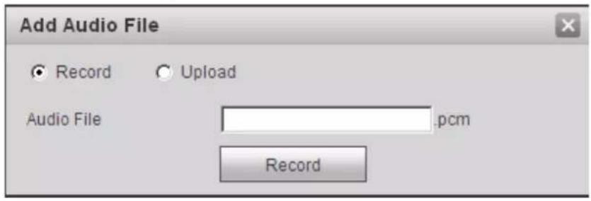 Add Audio File Record Upload Audio File pcm Record
