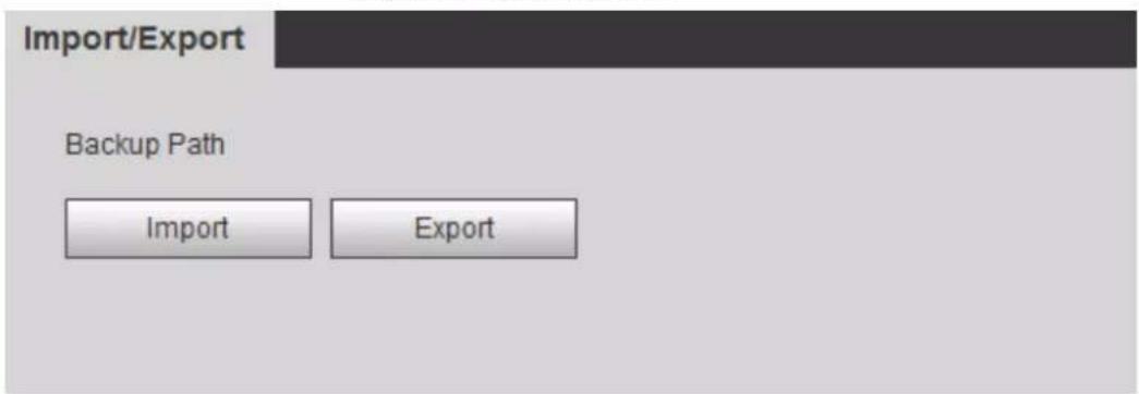 Import/Export Backup Path Import Export
