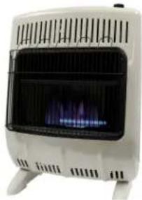 White portable gasifier with blue flame inside, no visible text or symbols