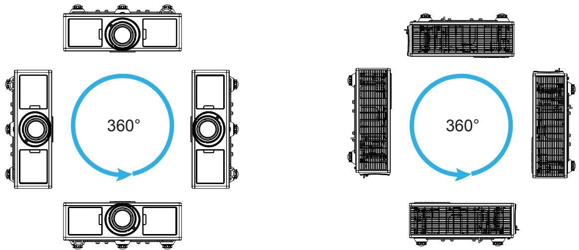 OPTOMA ZH550T-B - Ajuster la position du projecteur - 1