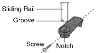 Sliding Rail Groove Screw Notch