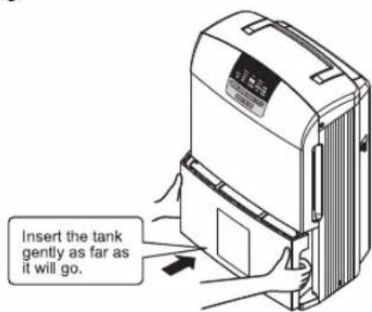 Insert the tank gently as far as it will go.