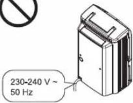 230-240 V ~ 50 Hz