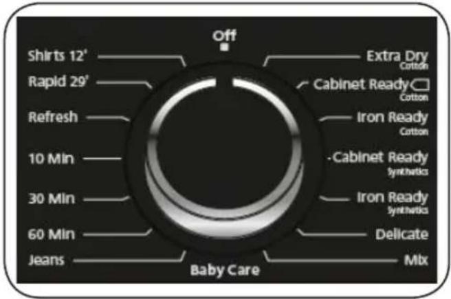 Shirts 12' Rapid 29' Refresh 10 Min 30 Min 60 Min Jeans Off Extra Dry Cotton Cabinet Ready Cotton Iron Ready Cotton Cabinet Ready Synthetics Iron Ready Synthetics Delicate Mix Baby Care