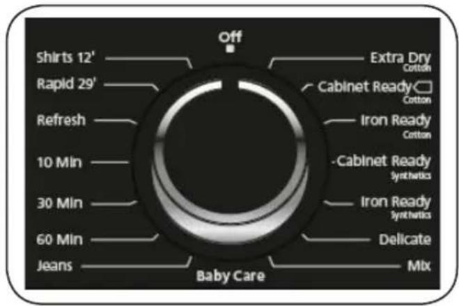 Off Shirts 12' Rapid 29' Refresh 10 Min 30 Min 60 Min Jeans Extra Dry Cotton Cabinet Ready Cotton Iron Ready Cotton -Cabinet Ready Synthetics Iron Ready Synthetics Delicate Mix Baby Care