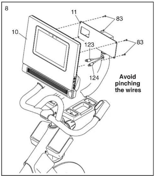 8 10 11 83 123 124 83 Avoid pinching the wires