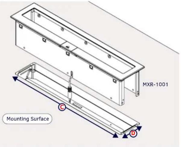 MXR-1001 Mounting Surface C D