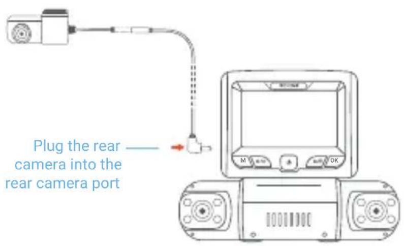Plug the rear camera into the rear camera port