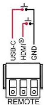 USB-C HDMI® GND REMOTE