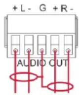 Kramer VP-426C - Connecting the Balanced Output to a Balanced/Unbalanced Stereo Audio Acceptor - 1