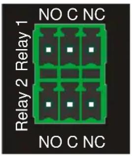 NO C NC Relay 2 Relay 1 NO C NC