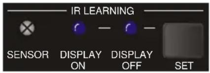 IR LEARNING SENSOR DISPLAY ON DISPLAY OFF SET