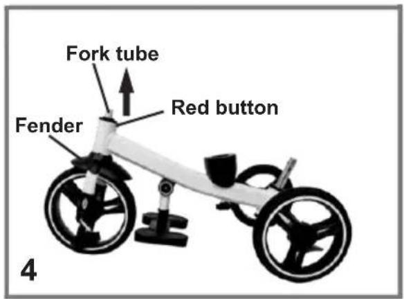 Fork tube Red button Fender 4