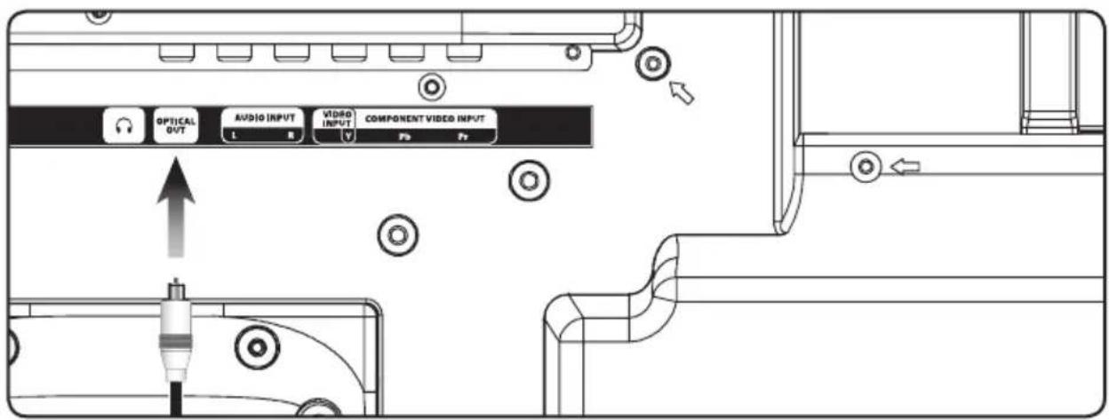 OPTICAL OUT AUDIO INPUT L R VIDEO INPUT V COMPONENT VIDEO INPUT P0 P1