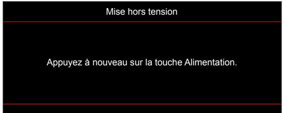 Mise hors tension Appuyez à nouveau sur la touche Alimentation.