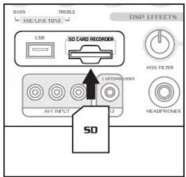 BASS TREBLE MIC/LINE TONE DSP EFFECTS LSB SD CARD RECORDER HIS5 FILTER LAPTOPRIVER AVI INPUT ACI HEADphones SD
