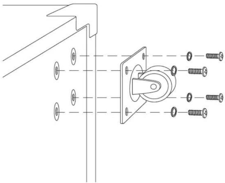 Hartke VX2515 - Appendix A: CASTER INSTALLATION - 1
