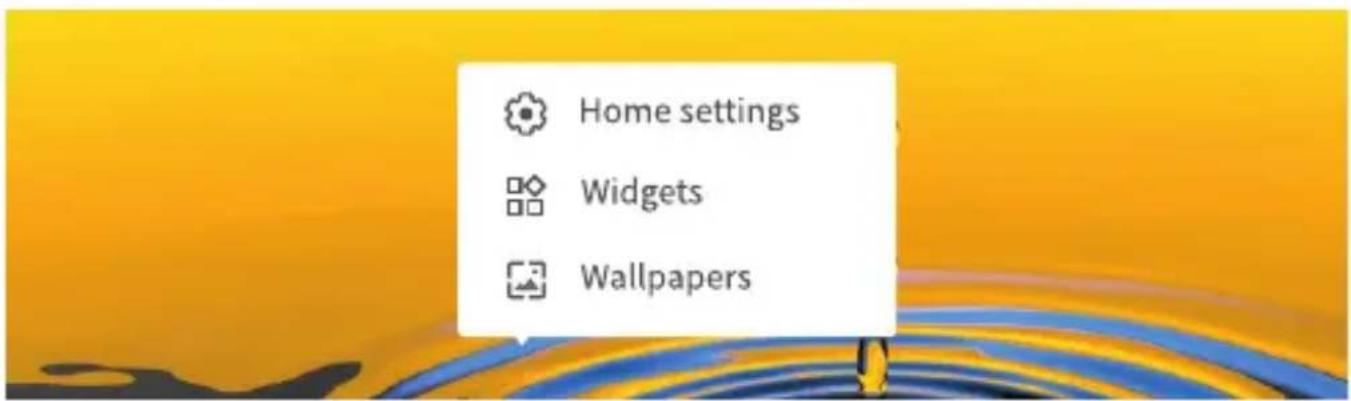 Home settings Widgets Wallpapers