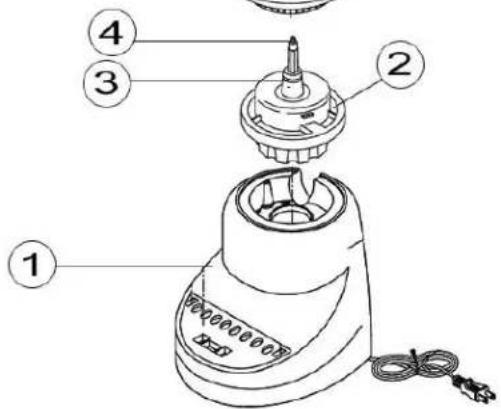 Diagram of a portable electric shaver with labeled parts including power cord, screw, and control panel