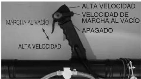 MARCHA AL VACÍO ALTA VELOCIDAD VELOCIDAD DE MARCHA AL VACÍO APAGADO ALTA VELOCIDAD