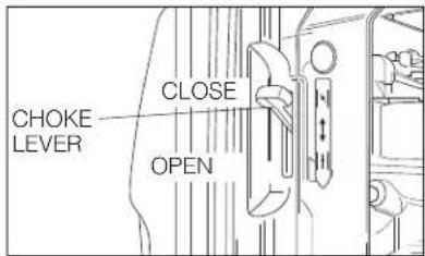 CHoke LEVER CLOSE OPEN