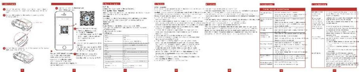 Scanned document page with multiple sections including QR codes, a table of contents, and handwritten-style text blocks in Chinese.