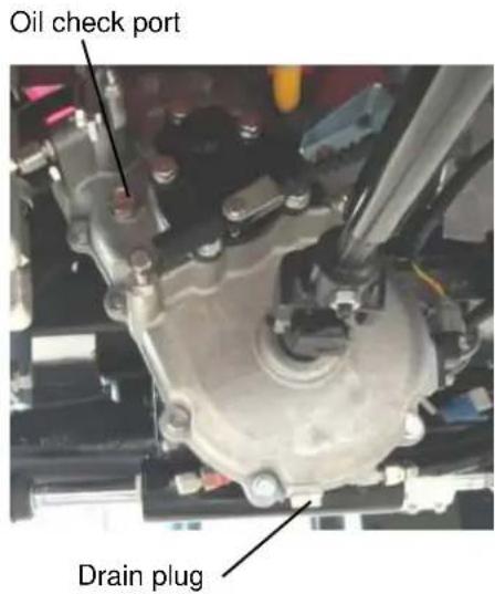 Oil check port Drain plug