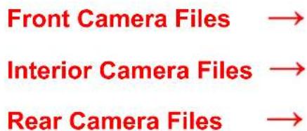 Front Camera Files → Interior Camera Files → Rear Camera Files →