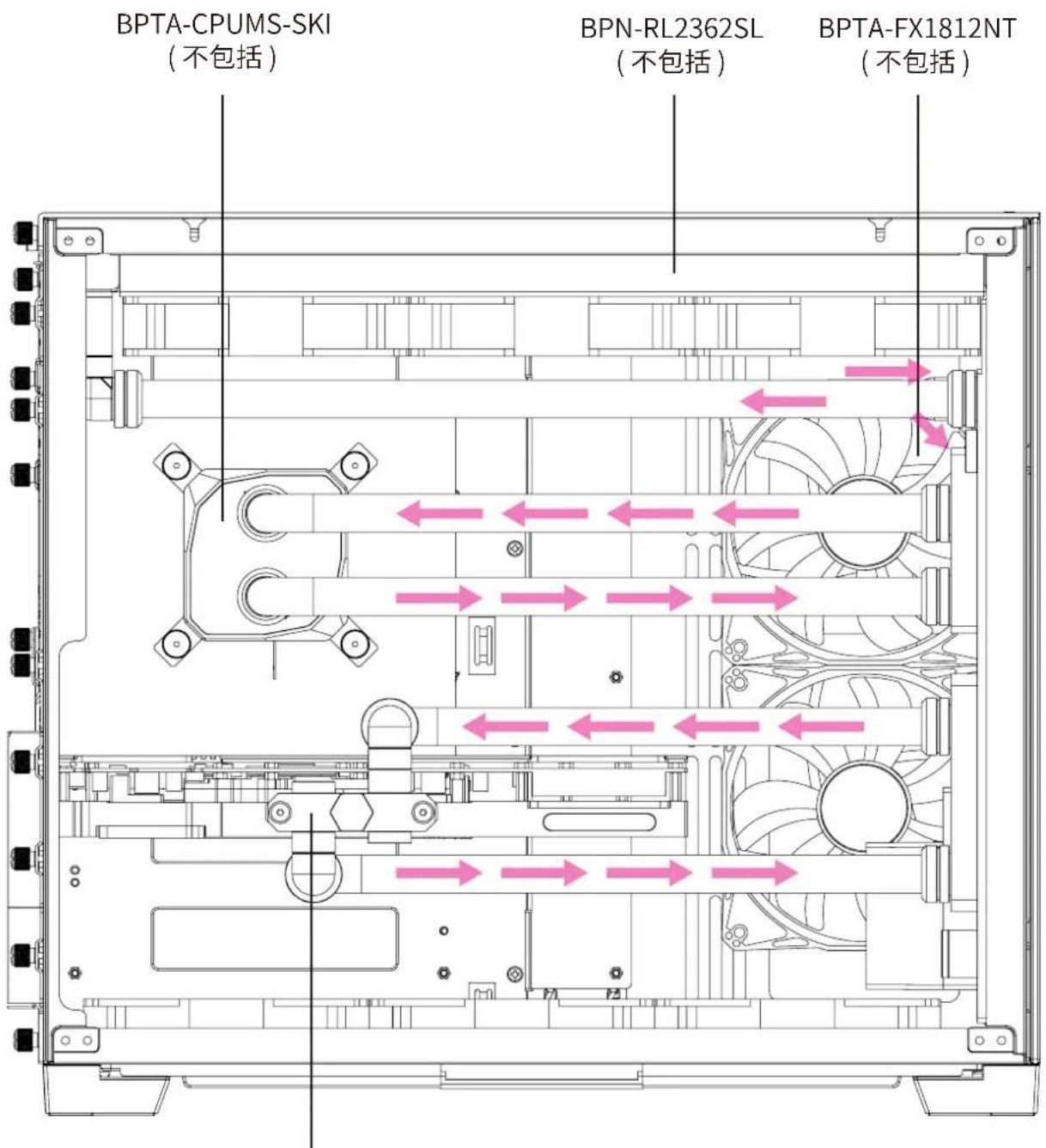 Bitspower BPTA-WDPO11DS-P5D - 建议安装方式 - 1