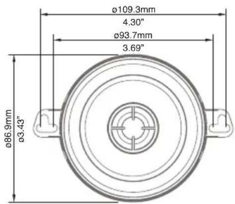 ø109.3mm 4.30" ø93.7mm 3.69" ø86.9mm ø3.43"