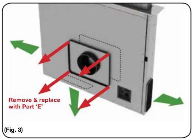 Remove & replace with Part 'E' (Fig. 3)
