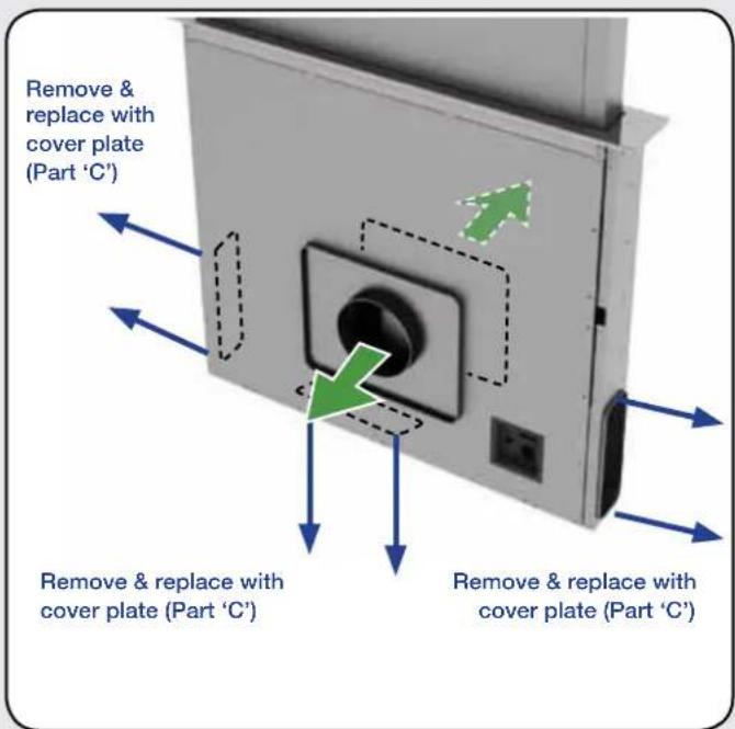 Remove & replace with cover plate (Part 'C') Remove & replace with cover plate (Part 'C') Remove & replace with cover plate (Part 'C')