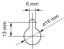 6 mm 13 mm φ16 mm