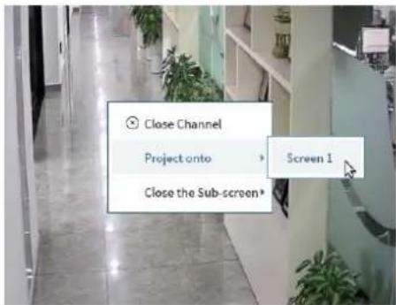 Close Channel Project onto Screen 1 Close the Sub-screen*