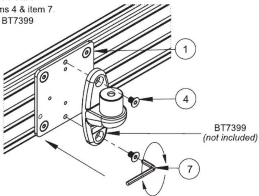 ns 4 & item 7. BT7399 1 4 BT7399 (not included) 7