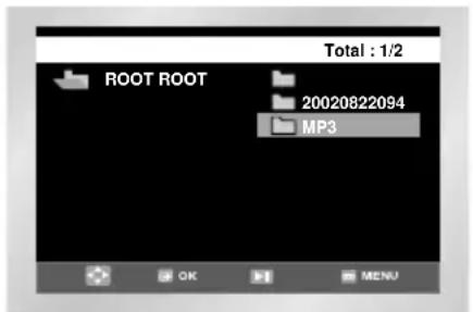 Total : 1/2 ROOT ROOT 20020822094 MP3 OK MENU