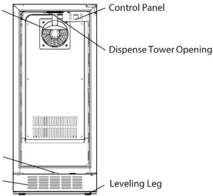 Control Panel Dispense Tower Opening Leveling Leg