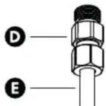 D E